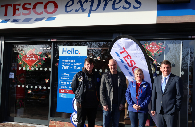 Stephen visits the new Tesco Express store.