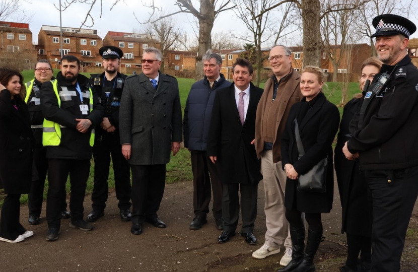 Visit to Elm Green to understand measures to combat anti-social behaviour.