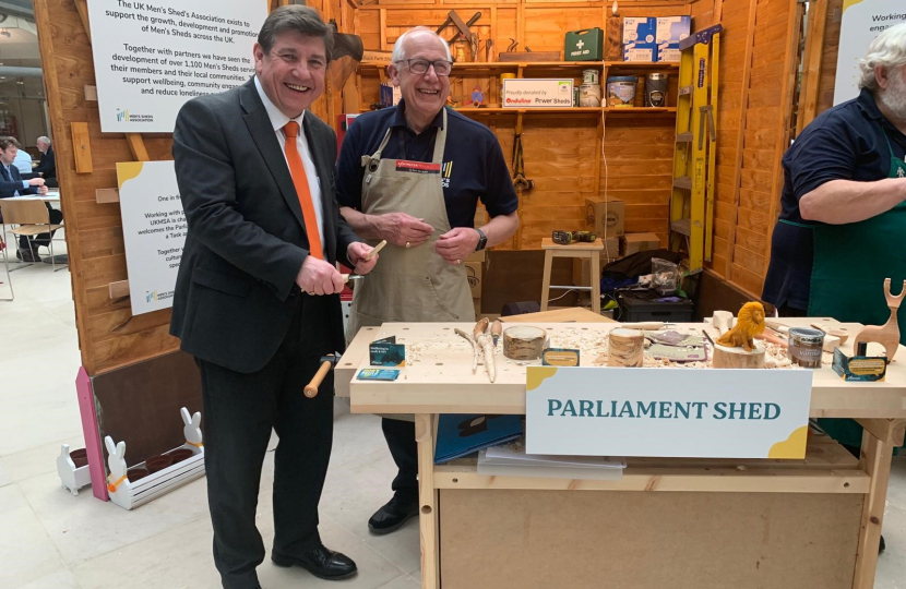 Stephen at Parliament's Men's Shed.