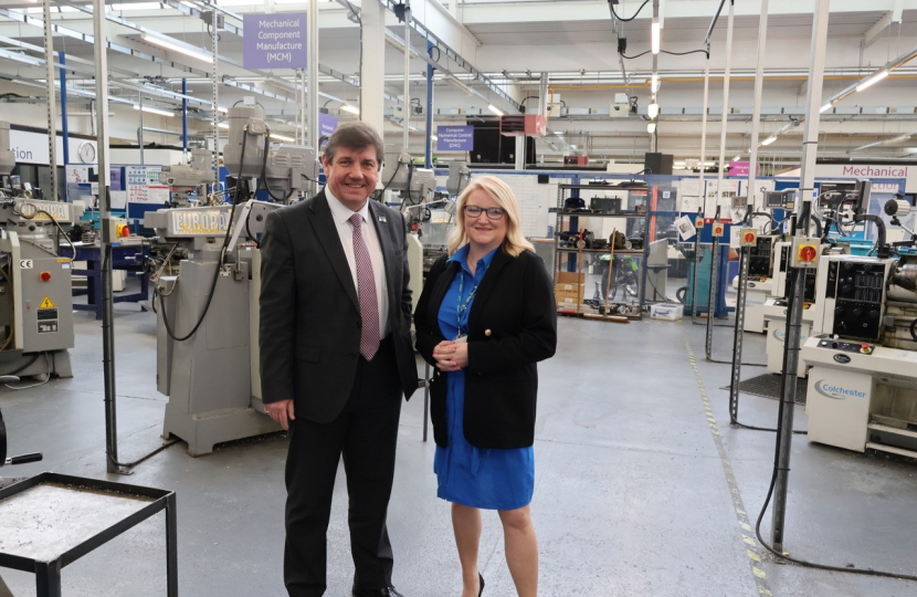 Stephen meets with Helen Sharpe, Operations Director of Apprenticeships.