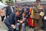 Stephen Metcalfe catches up with Don Sheppard, who is a 103-year-old veteran of the 1944 D-Day Landings, at the Basildon military parade for Armed Forces Day on 24 June.