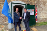 Stephen meets the Mayor of Thurrock for Commonwealth tea party.