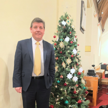 Stephen attends St Luke's Hospice 'Light Up a Life' Service in St Mary's Church.