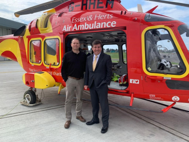 Scott McIlwaine, Head of Aviation and Operations meets with Stephen.